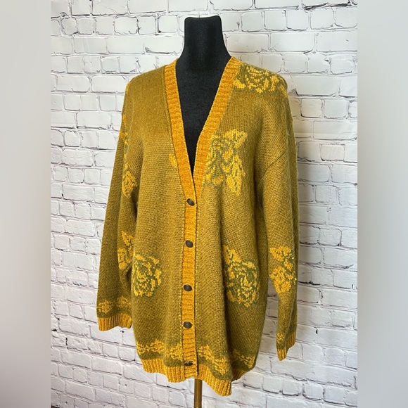 VIRIATO MOHAIR BLEND GRANDPA STYLE CARDIGAN SWEATER SIZE Large/X-LARGE - Picture 10 of 12